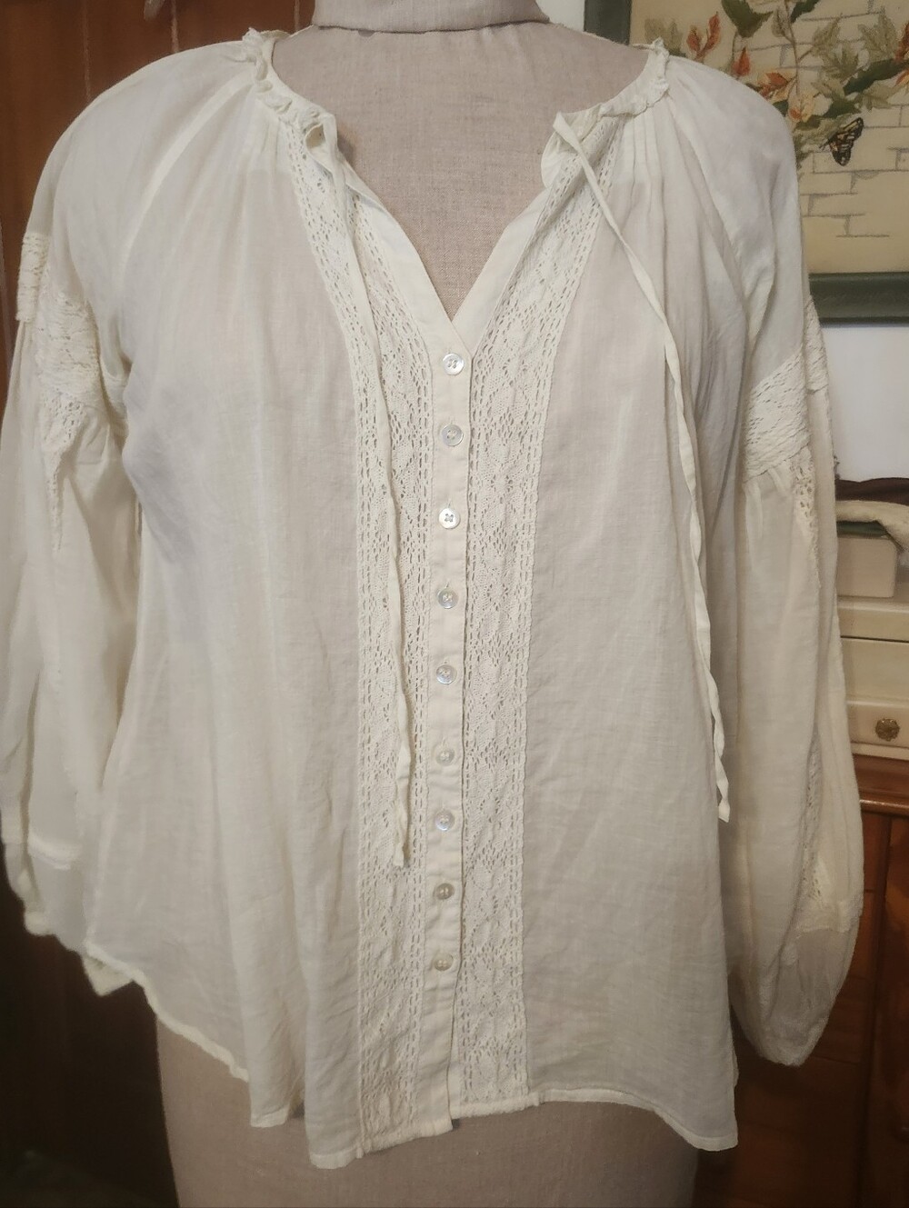 Spell & The Gypsy Ecru Button-Front Blouse